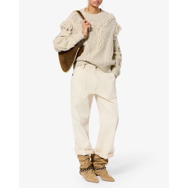 Isabel Marant Katria Wool Sweater in Ecru | Sweaters | Luxury Shoes 