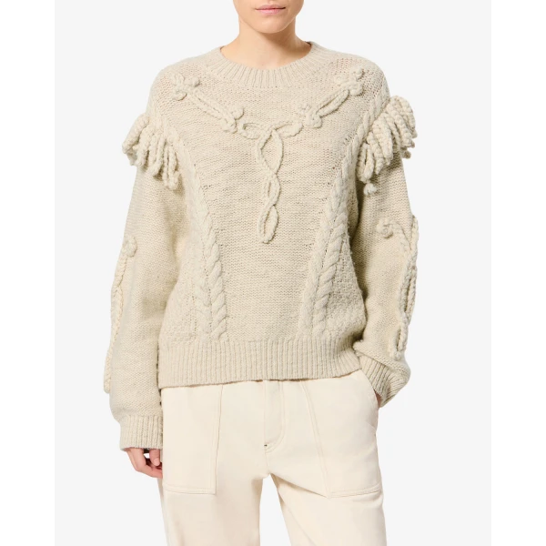 Isabel Marant Katria Wool Sweater in Ecru | Sweaters | Luxury Shoes 