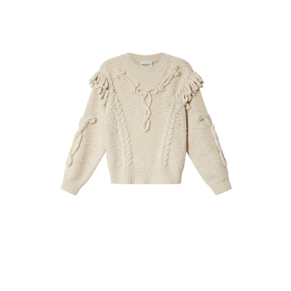 Isabel Marant Katria Wool Sweater in Ecru | Women | Luxury Shoes 