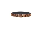 Isabel Marant Lapae Leather Belt in Leopard and Palladium | Women | Luxury Shoes 