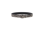 Isabel Marant Lapae Leather Belt in Zebra and Palladium | Women | Luxury Shoes 