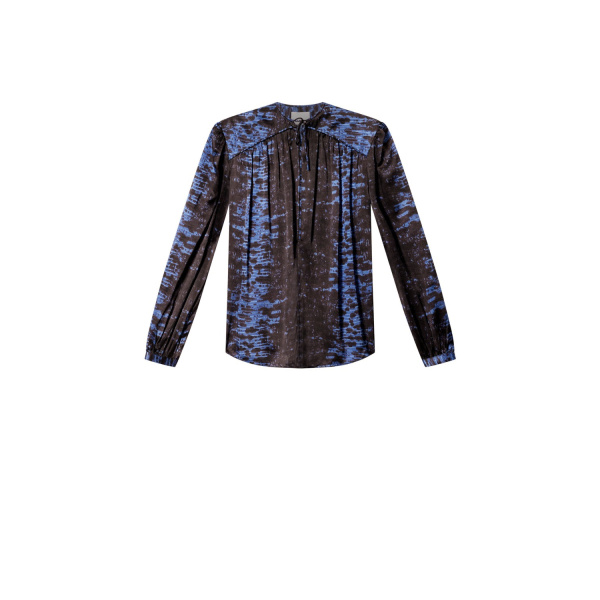 Isabel Marant Laraya Silk Blouse in Midnight | Women | Luxury Shoes 