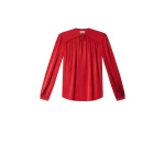 Isabel Marant Laraya Silk Blouse in Red | Women | Luxury Shoes 
