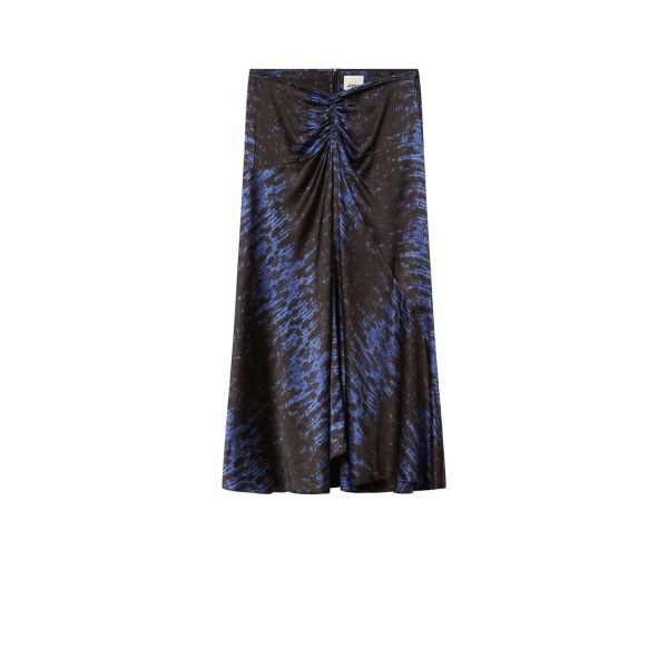 Isabel Marant Laren Silk Skirt in Midnight | Women | Luxury Shoes 