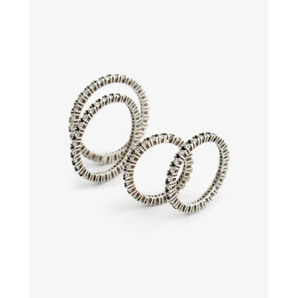 Isabel Marant Lauren Ring Set in Silver | Rings | Luxury Shoes 