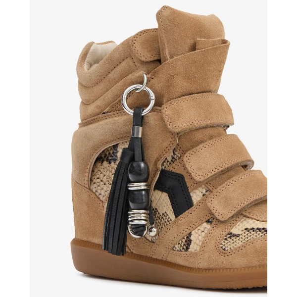 Isabel Marant Leather Charms Keychain in Black and Silver | Bag charms | Luxury Shoes 
