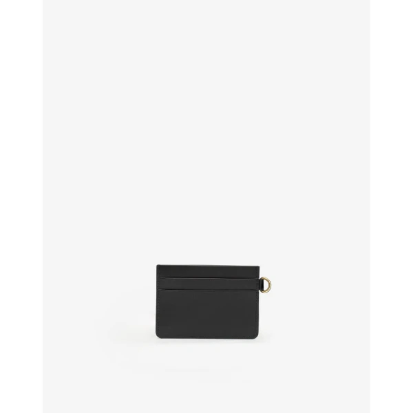 Isabel Marant Leather Oskan Card Holder in Black | Wallets & Purses | Luxury Shoes 