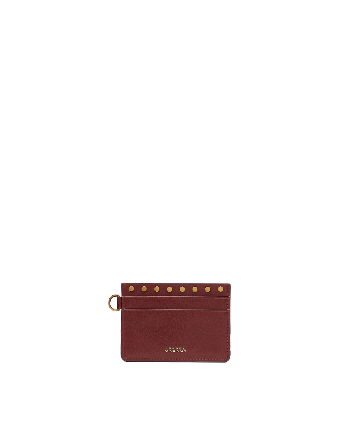Isabel Marant Leather Oskan Card Holder in Burgundy Isabel Marant Leather Oskan Card Holder in Burgundy | Women | Luxury Shoes