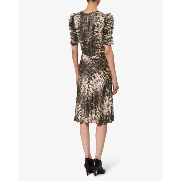 Isabel Marant Lemila Silk Dress in Beige | Mini Dresses | Luxury Shoes 