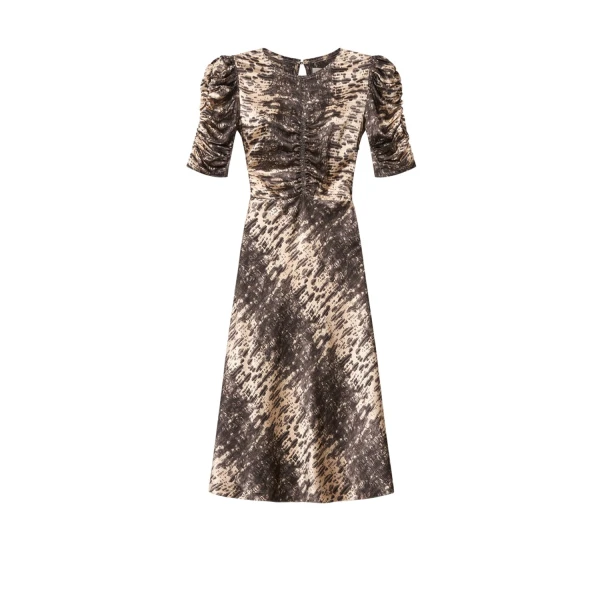 Isabel Marant Lemila Silk Dress in Beige | Women | Luxury Shoes 