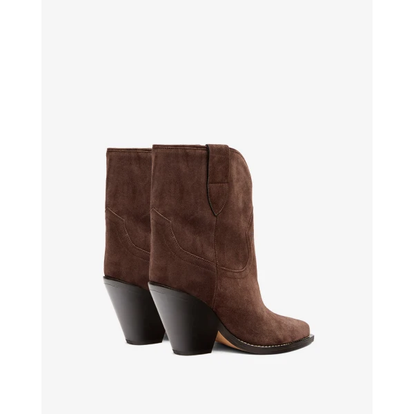 Isabel Marant Leyane Ankle Boots in Chocolate | Boots | Luxury Shoes 
