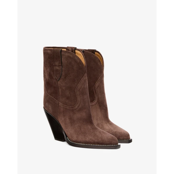 Isabel Marant Leyane Ankle Boots in Chocolate | Boots | Luxury Shoes 