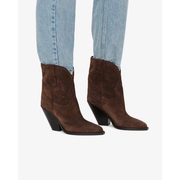 Isabel Marant Leyane Ankle Boots in Chocolate | Boots | Luxury Shoes 