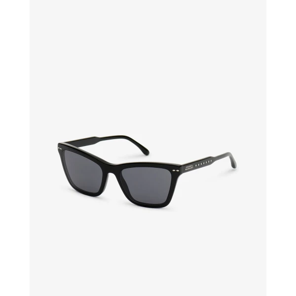 Isabel Marant Leyna Sunglasses in Black Palladium and Gray | Sunglasses | Luxury Shoes 