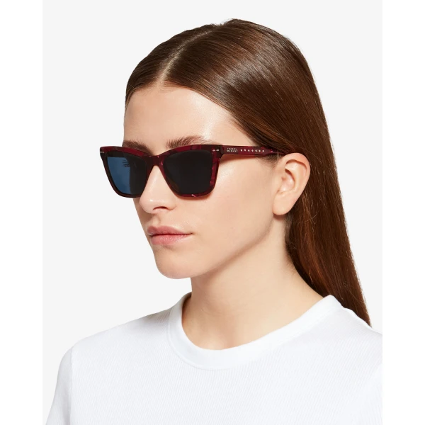 Isabel Marant Leyna Sunglasses in Marble Red and Blue | Sunglasses | Luxury Shoes 