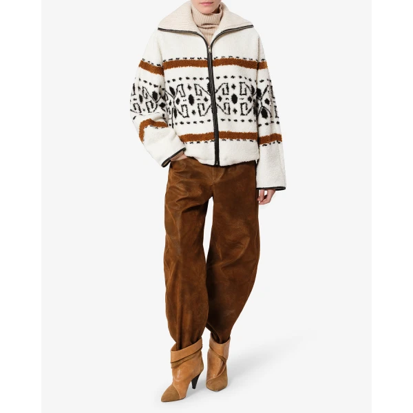Isabel Marant Lijka Fleece Jacket in Ecru | Jackets | Luxury Shoes 