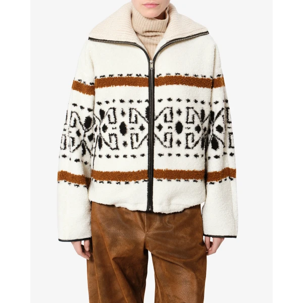 Isabel Marant Lijka Fleece Jacket in Ecru | Jackets | Luxury Shoes 