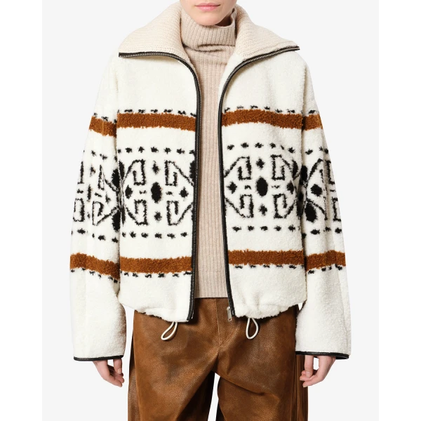 Isabel Marant Lijka Fleece Jacket in Ecru | Jackets | Luxury Shoes 