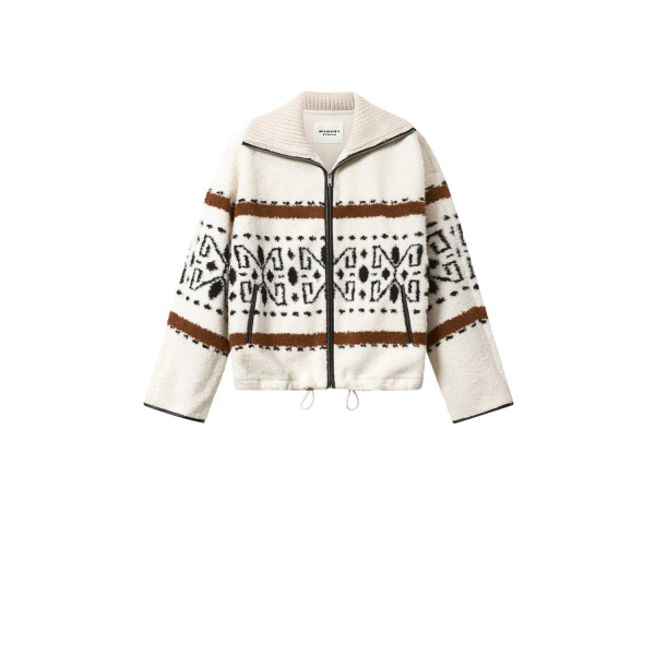 Isabel Marant Lijka Fleece Jacket in Ecru | Women | Luxury Shoes 