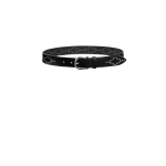 Isabel Marant Liliana Leather Belt in Black and Silver | Women | Luxury Shoes 