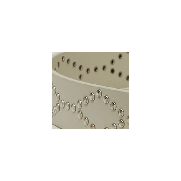 Isabel Marant Liliana Leather Belt in Chalk and Silver | Belts | Luxury Shoes 
