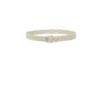 Isabel Marant Liliana Leather Belt in Chalk and Silver | Women | Luxury Shoes 