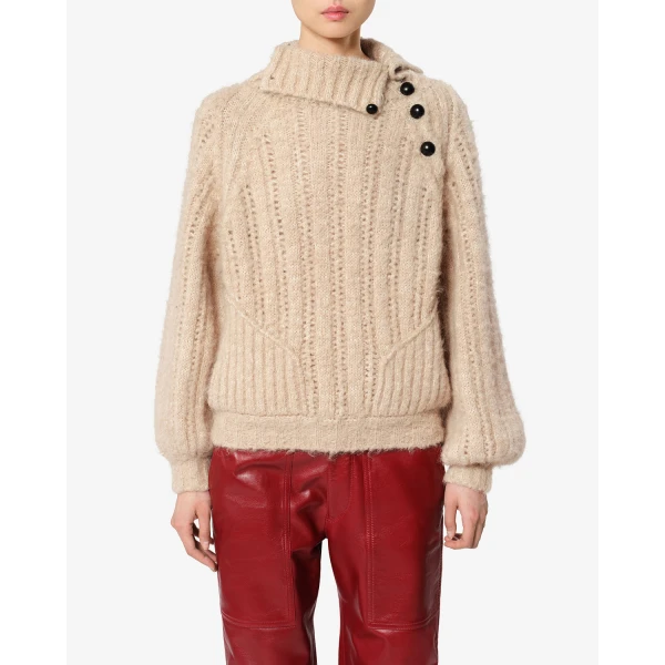 Isabel Marant Lily Alpaca Sweater in Beige | Sweaters | Luxury Shoes 