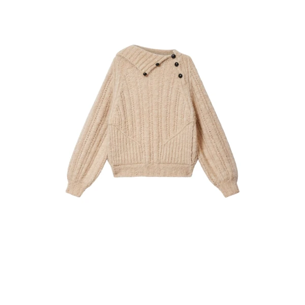Isabel Marant Lily Alpaca Sweater in Beige | Women | Luxury Shoes 