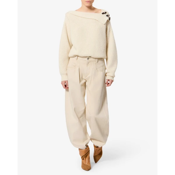 Isabel Marant Lisha Jeans in Beige | Denim | Luxury Shoes 