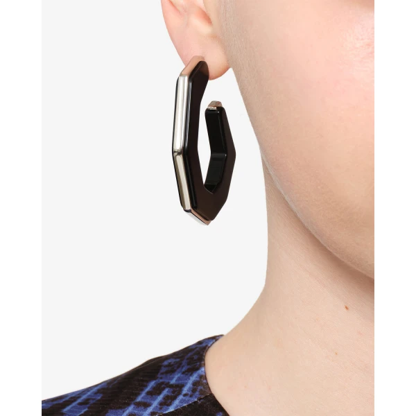 Isabel Marant Liu Earrings in Black and Silver | Earrings | Luxury Shoes 