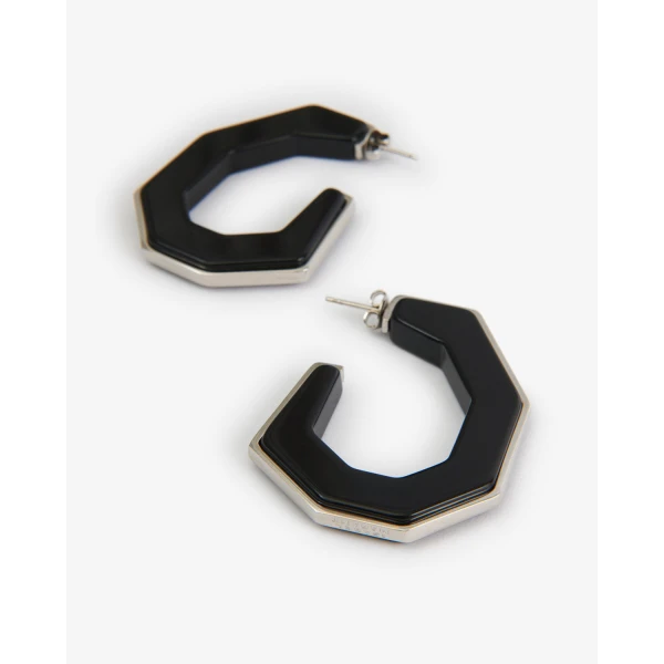 Isabel Marant Liu Earrings in Black and Silver | Earrings | Luxury Shoes 