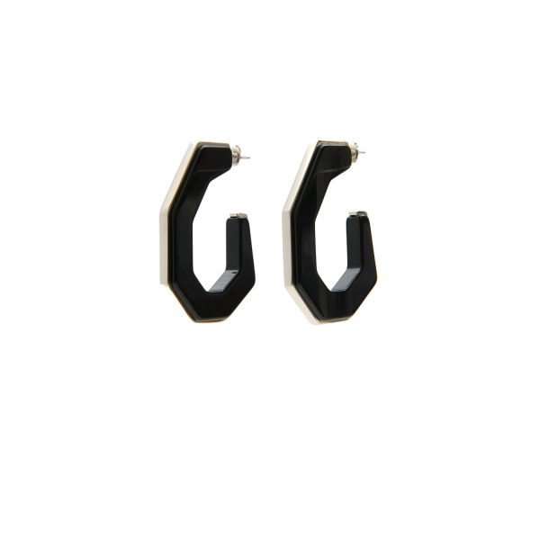 Isabel Marant Liu Earrings in Black and Silver | Women | Luxury Shoes 