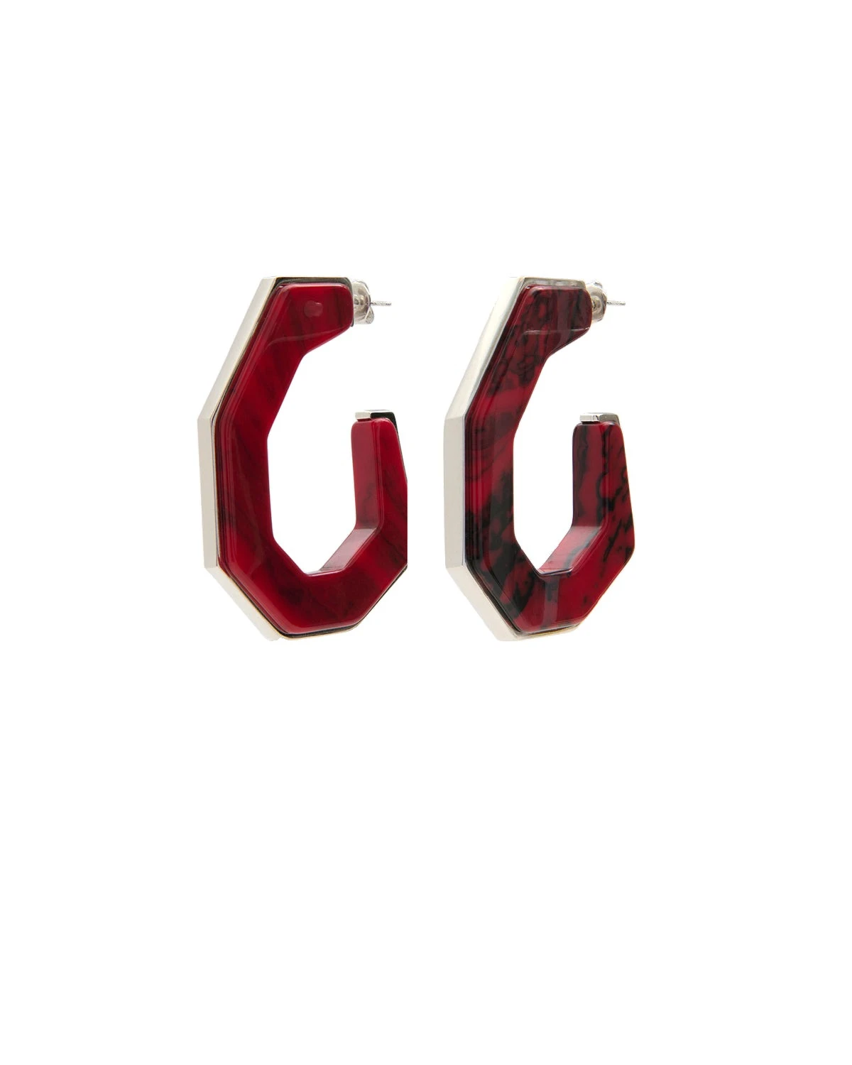 Isabel Marant Liu Earrings in Red and Silver Isabel Marant Liu Earrings in Red and Silver | Women | Luxury Shoes