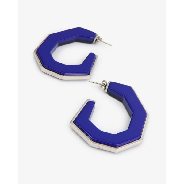 Isabel Marant Liu Earrings in Royal Blue and Silver | Earrings | Luxury Shoes 