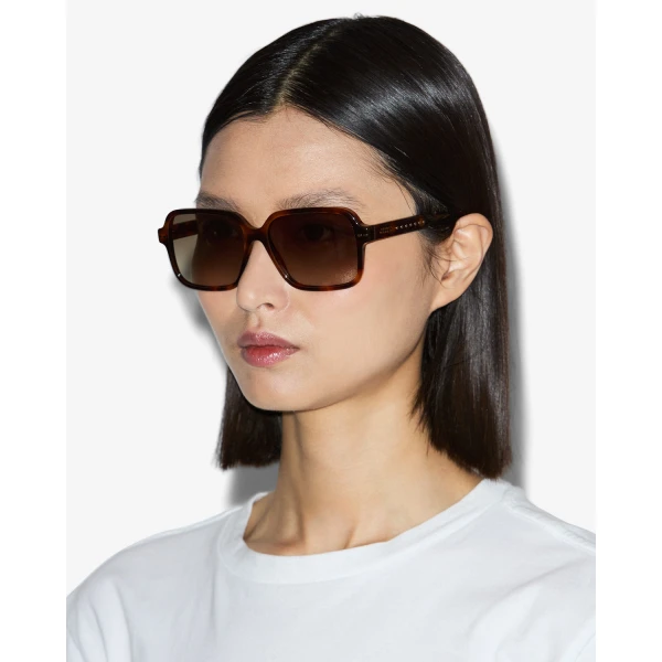 Isabel Marant Loelia Sunglasses in Havana and Brown Shaded | Sunglasses | Luxury Shoes 