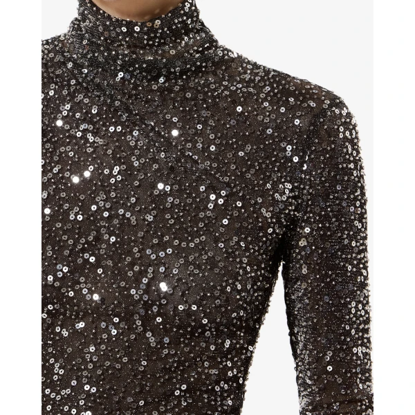 Isabel Marant Lou Top in Silver | Tops | Luxury Shoes 