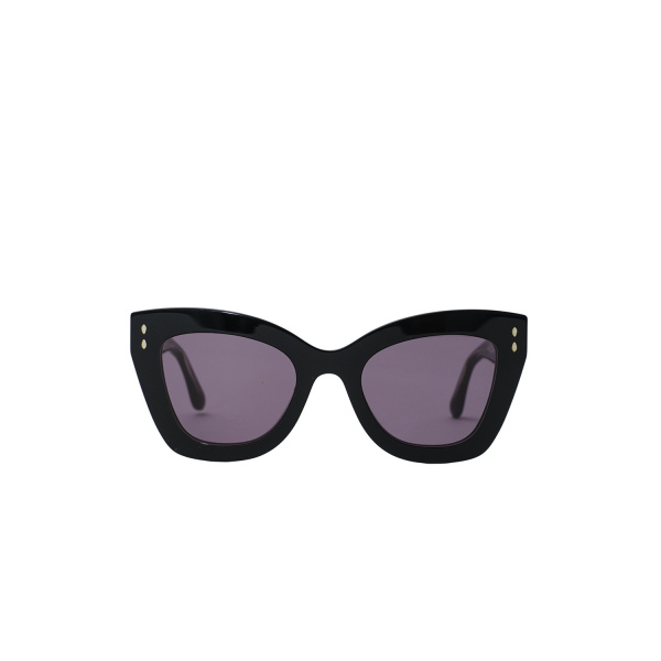 Isabel Marant Louny Cat-Eye Sunglasses in Black Palladium and Gray | Women | Luxury Shoes 