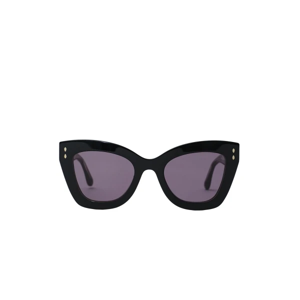 Isabel Marant Louny Cat-Eye Sunglasses in Black Palladium and Gray | Women | Luxury Shoes 