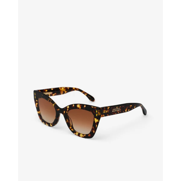 Isabel Marant Louny Cat-Eye Sunglasses in Havana and Brown Shaded | Sunglasses | Luxury Shoes 