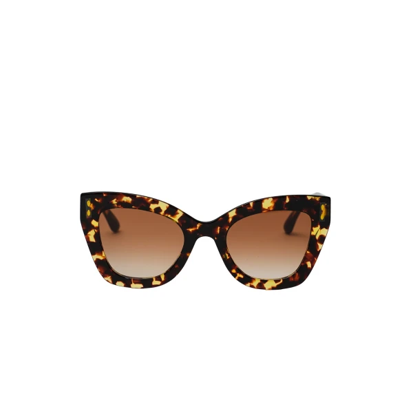 Isabel Marant Louny Cat-Eye Sunglasses in Havana and Brown Shaded | Women | Luxury Shoes 