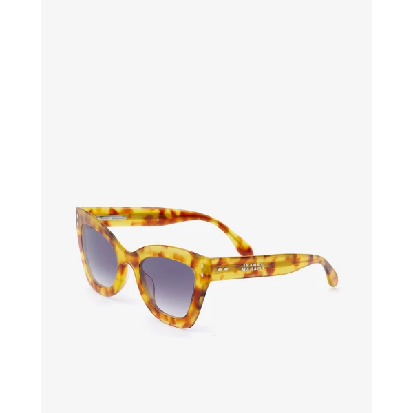 Isabel Marant Louny Sunglasses in Havana Honey and Dark Gray | Sunglasses | Luxury Shoes 
