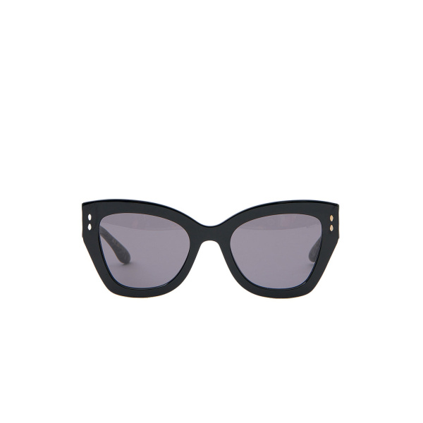 Isabel Marant Lounyz Cat-Eye Sunglasses in Black Havana and Dark Grey Shaded | Women | Luxury Shoes 