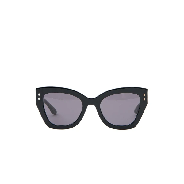 Isabel Marant Lounyz Cat-Eye Sunglasses in Black Havana and Dark Grey Shaded | Women | Luxury Shoes 