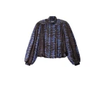 Isabel Marant Loyra Silk Blouse in Midnight | Women | Luxury Shoes 