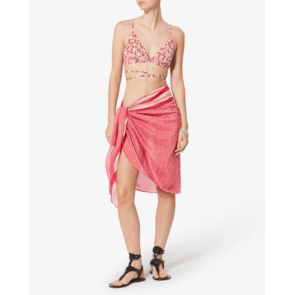 Isabel Marant Lucilia Pareo in Red | Beachwear | Luxury Shoes 