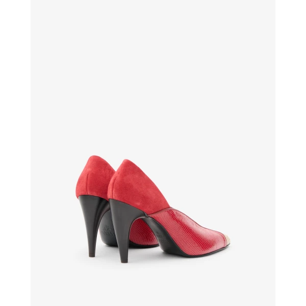 Isabel Marant Luza Pumps in Scarlet Red and Sahara | Heels | Luxury Shoes 