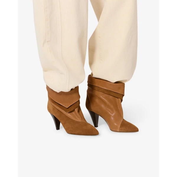 Isabel Marant Lyone Ankle Boots in Cognac | Boots | Luxury Shoes 