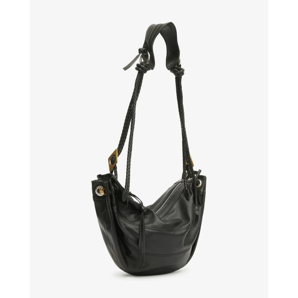 Isabel Marant Maia Medium Bag in Leather, Black | Shoulder & Crossbody Bags | Luxury Shoes 