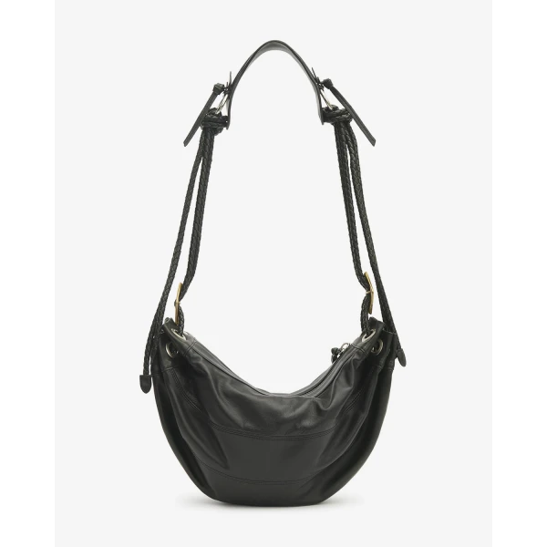 Isabel Marant Maia Medium Bag in Leather, Black | Shoulder & Crossbody Bags | Luxury Shoes 
