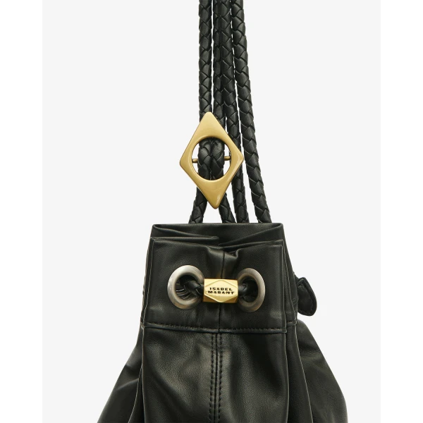 Isabel Marant Maia Medium Bag in Leather, Black | Shoulder & Crossbody Bags | Luxury Shoes 